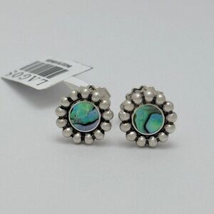 LAGOS Maya Abalone Circle Stud Earrings in Sterling Silver
